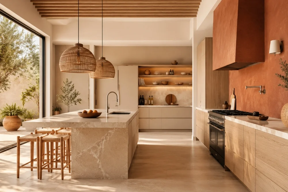 colores tierra en cocina