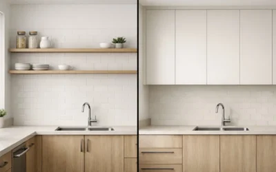 Estanterías abiertas vs cerradas en cocina: cuál elegir según tu estilo y necesidades